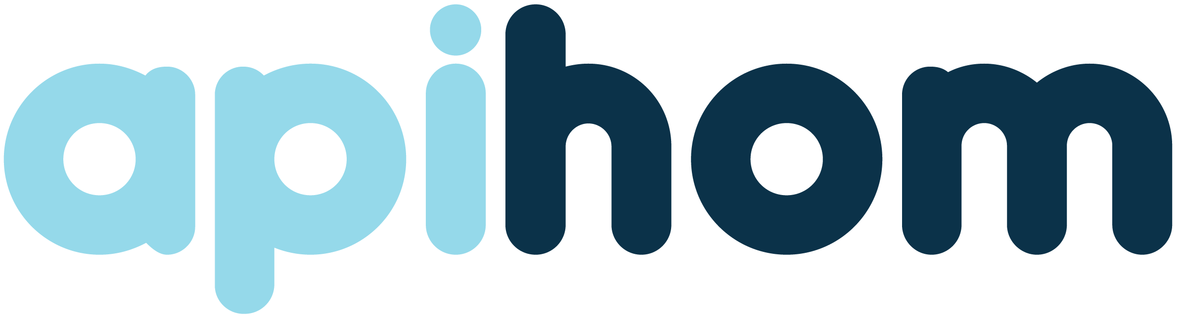 Apihom logotype dark blue